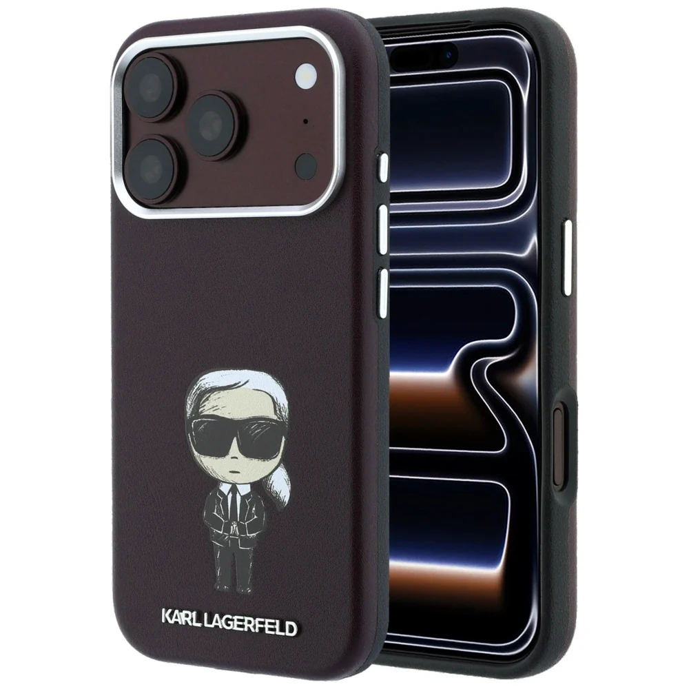Custodia MagSafe per Apple iPhone 18 Pro Max / 17 Pro Max, Karl Lagerfeld, HC SW Ikonik, Vinaccia — 1