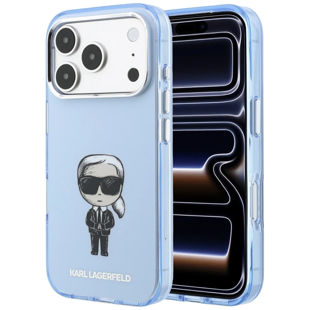 Custodia MagSafe per Apple iPhone 18 Pro / 17 Pro, Karl Lagerfeld, HC IML Ikonik Sketch Print, Blu — 1
