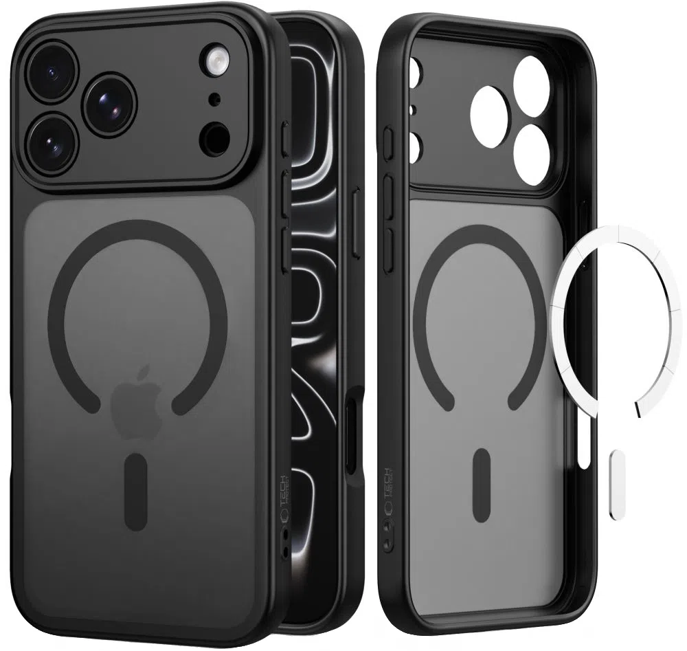 Custodia MagSafe per Apple iPhone 18 Pro Max / 17 Pro Max, Tech-Protect, BasicMag, Nera Opaca — 2