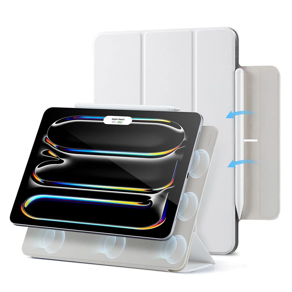 Custodia per Apple iPad Pro 13 (2024), ESR, Rebound, Bianca — 1