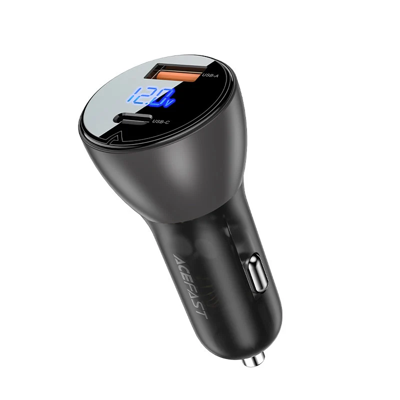 Caricatore Auto Acefast B6, 63W, 3.6A, 1 x USB-A - 1 x USB-C, Nero — 1