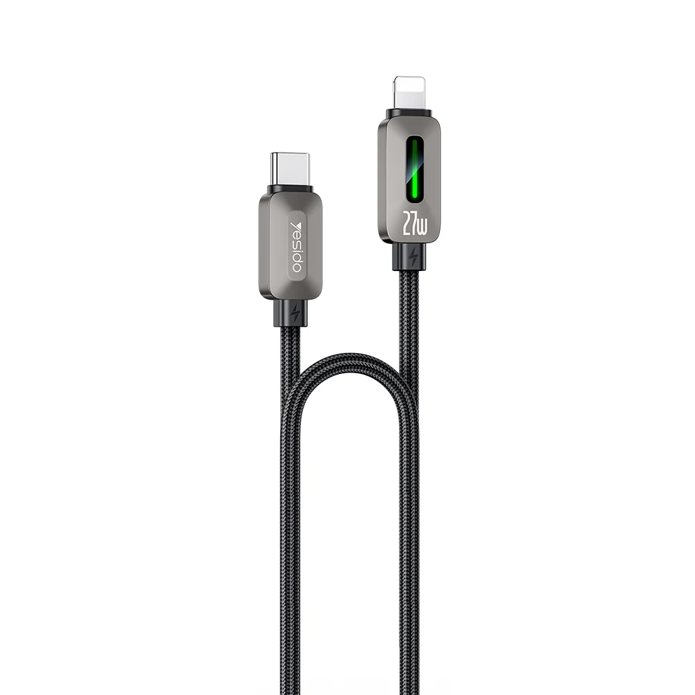 Cavo Dati e Ricarica USB-C - Lightning Yesido CA199, 27W, 1,2m, Nero — 1
