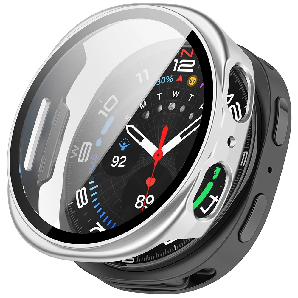 Custodia Techsuit Defense360 Pro per Samsung Galaxy Watch9 / Watch8 44mm, Argento — 1