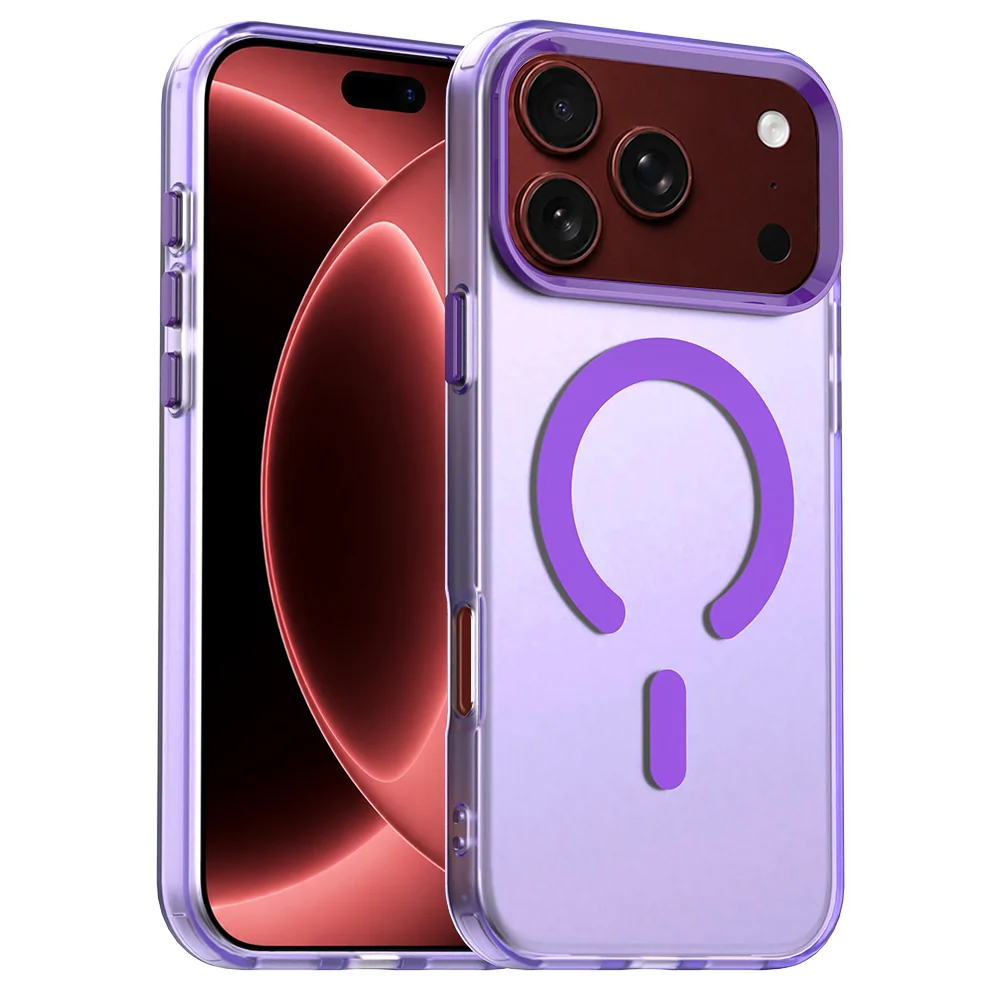 Custodia MagSafe per Apple iPhone 18 Pro Max / 17 Pro Max, Techsuit, CandyCase, Viola — 1