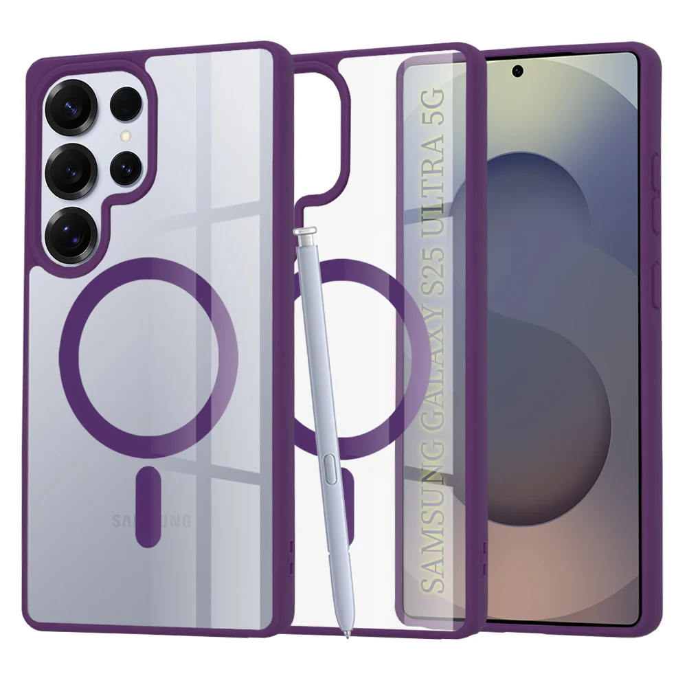 Custodia MagSafe per Samsung Galaxy S25 Ultra S938, Techsuit, Pro, Viola — 1