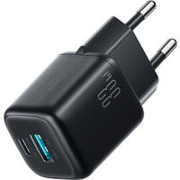 Caricabatterie Rete Joyroom JR-TG7, 33W, 3A, 1 x USB-A - 1 x USB-C, Nero