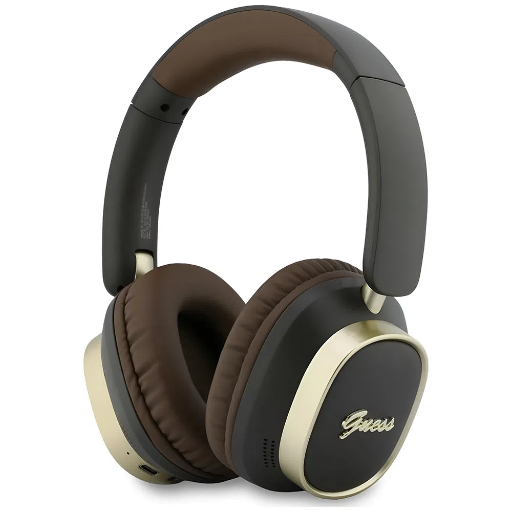 Auricolare Bluetooth Guess Rectangle Metal Script, A2DP, Marrone — 1