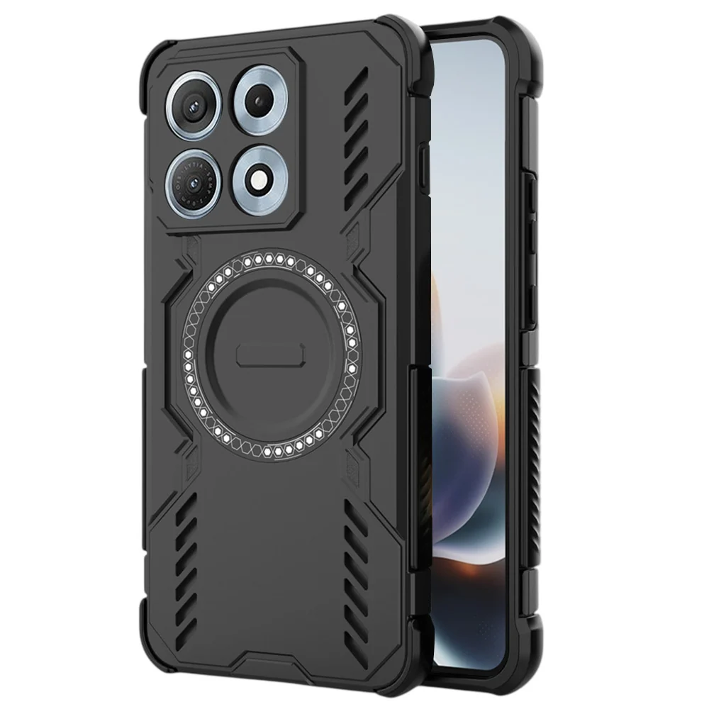 Custodia MagSafe per Motorola Edge 70 Max, Techsuit, ArmorMag, Nera — 1