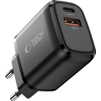 Caricabatterie Rete Tech-Protect NCA45W, 45W, 3A, 1 x USB-A - 1 x USB-C, Nero