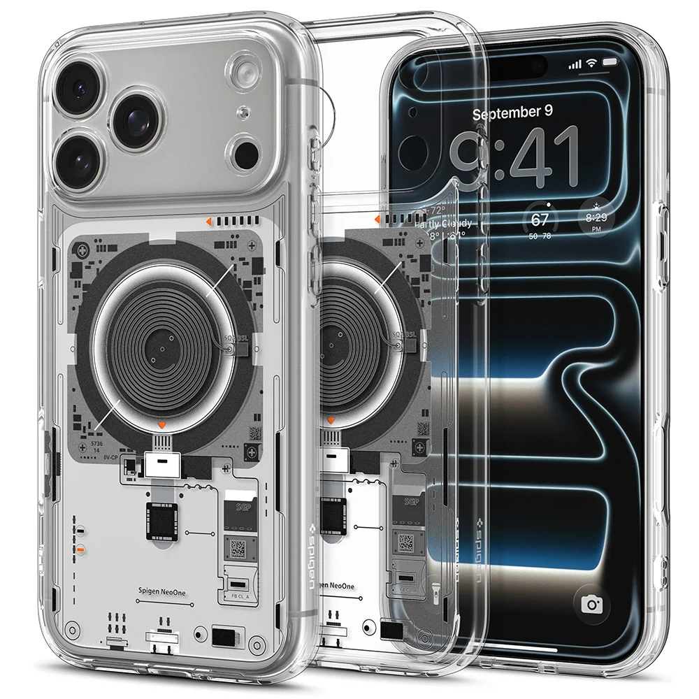 Custodia MagSafe per Apple iPhone 18 Pro / 17 Pro, Spigen, Ultra Hybrid Neo One, Trasparente ACS12166 — 1