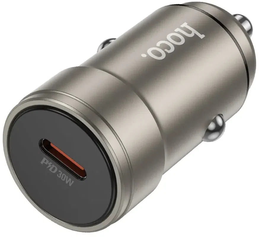 Caricatore Auto HOCO Z57, 30W, 3A, 1 x USB-C, Grigio — 1