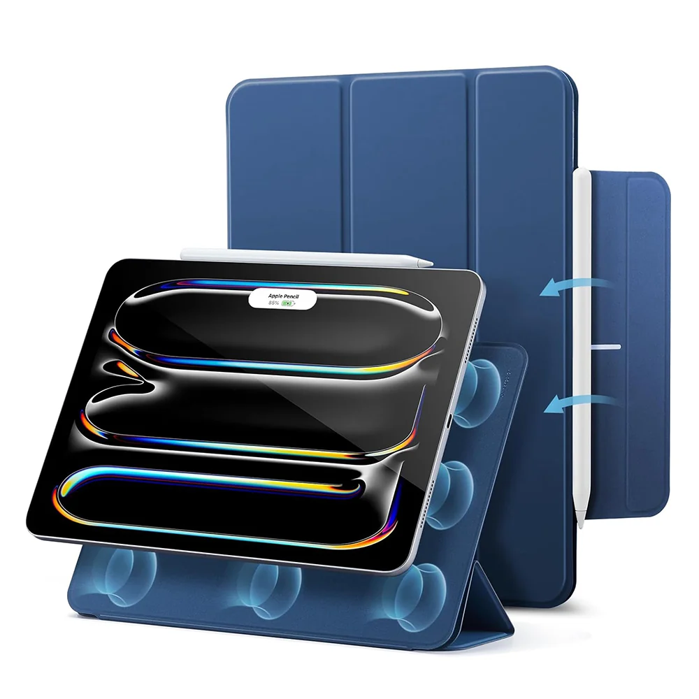 Custodia per Apple iPad Pro 13 (2024), ESR, Rebound, Blu scuro — 1