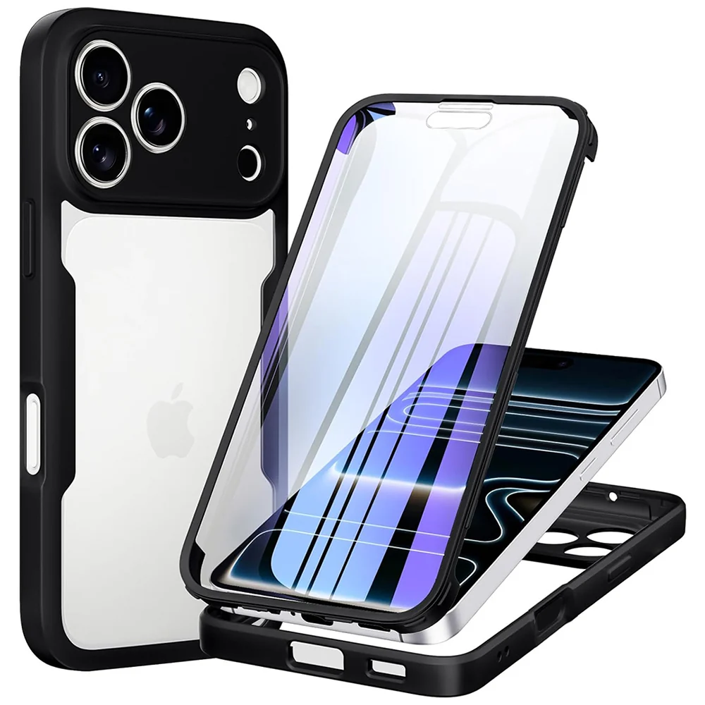 Custodia per Apple iPhone 18 Pro Max / 17 Pro Max, Techsuit, ColorVerse 360, Nera — 1