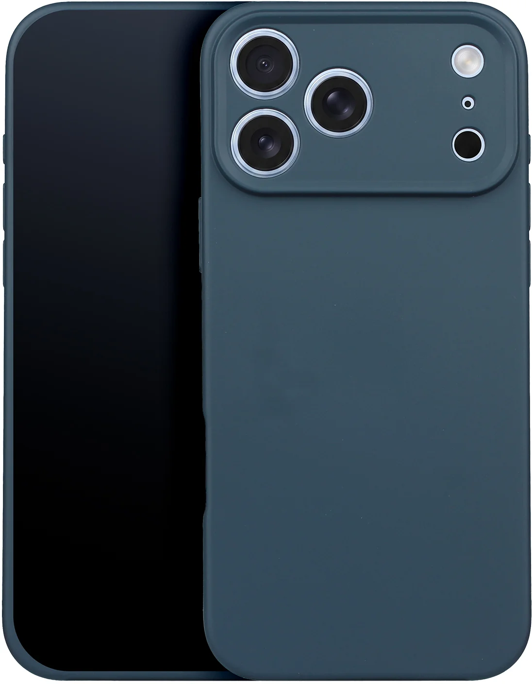 Custodia per Apple iPhone 18 Pro Max / 17 Pro Max, OEM, Silicone, Blu Navy — 1