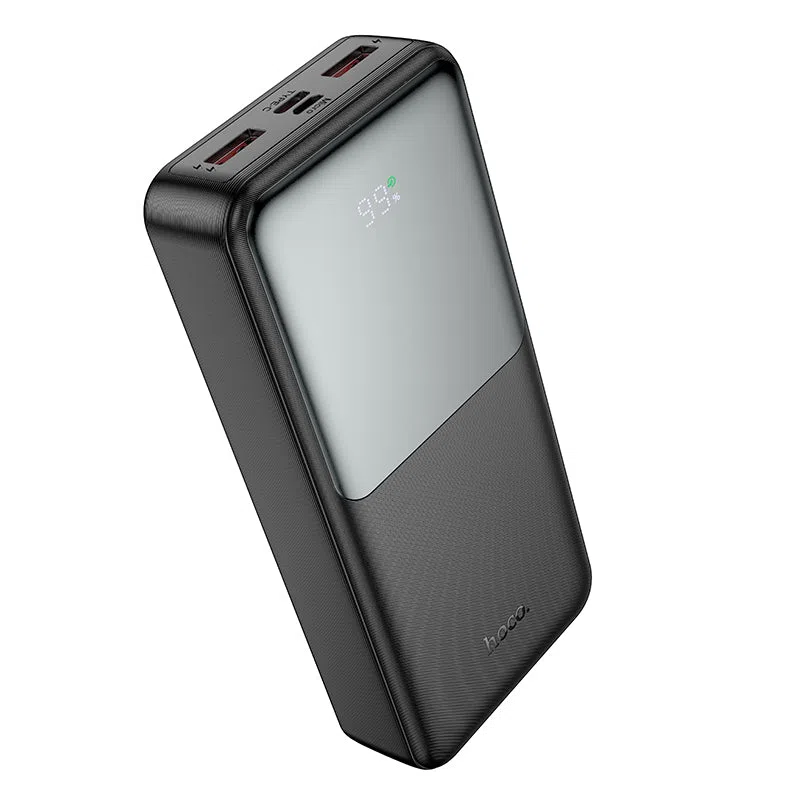 Batteria Esterna HOCO J136A, 20000mAh, 22.5W, QC + PD, 1 x USB-C - 2 x USB-A, Nera — 1