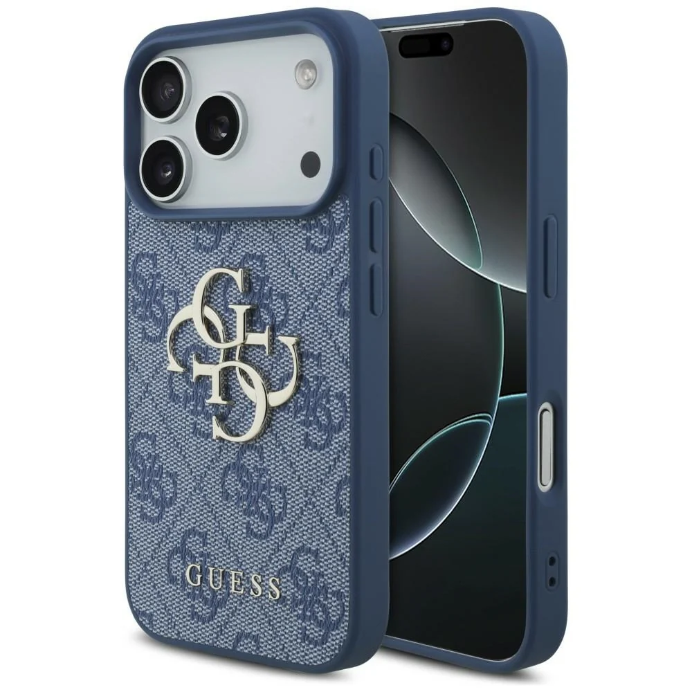 Custodia per Apple iPhone 18 Pro Max / 17 Pro Max, Guess, 4G Big Logo, Blu — 1