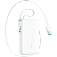 Batteria Esterna Joyroom JR-PR2L, 10000mAh, 35W, QC + PD, 1 x Lightning - 2 x USB-C, Bianca