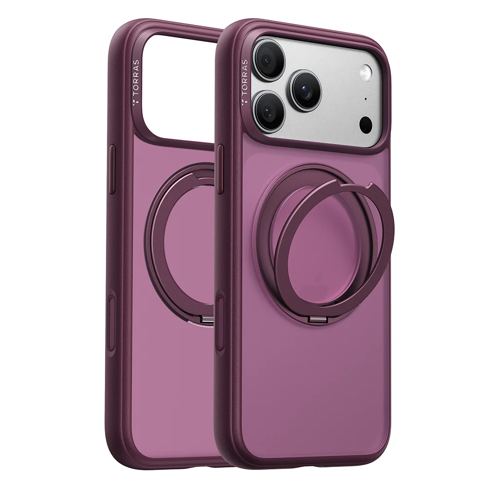Custodia MagSafe per Apple iPhone 18 Pro / 17 Pro, Torras, Ostand O1 Guardian, Viola — 1