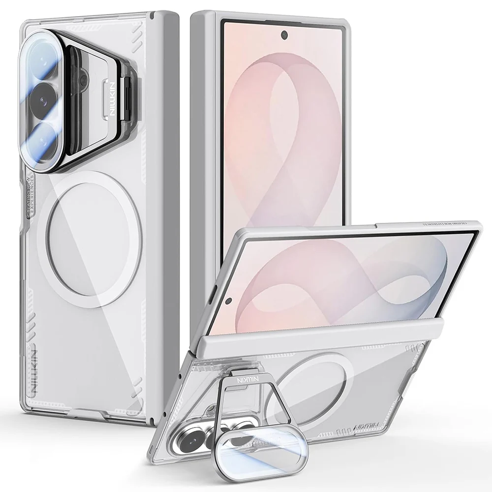 Custodia MagSafe per Samsung Galaxy Z Fold8 Ultra F976, Nillkin, Iceblade Prop con ritaglio per fotocamera, Grigio — 1