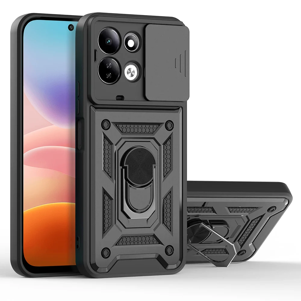 Custodia per Xiaomi Redmi 17 5G / 17 4G, Techsuit, CamShield, Nera — 1