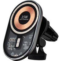 Caricabatterie Auto Wireless Qualo QTUS-K-15-07, 15W, 1.67A, Grigio