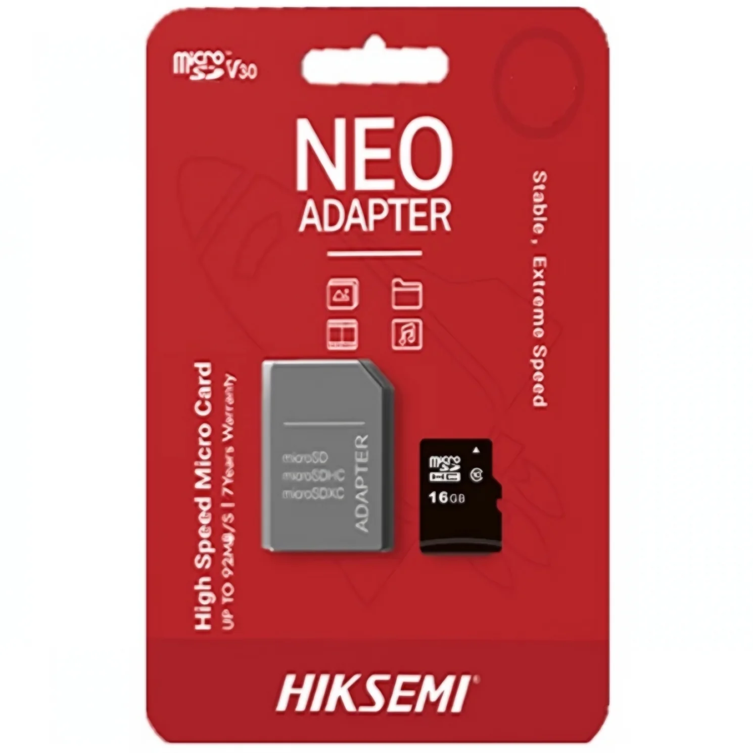 Scheda di memoria microSDHC Hiksemi, 16Gb, Classe 10, con adattatore HS-TF-C1/16G/a — 1