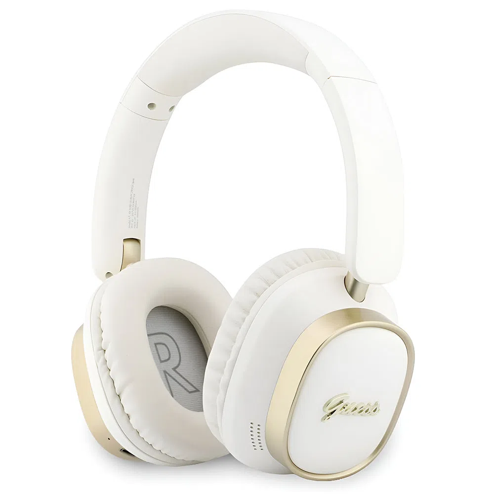 Auricolare Bluetooth Guess Rectangle Metal Script, A2DP, Bianco — 1