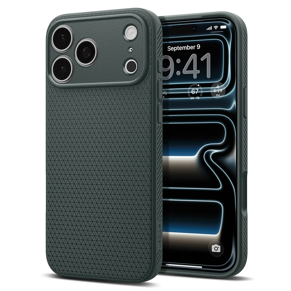 Custodia per Apple iPhone 18 Pro / 17 Pro, Spigen, Liquid Air, Verde ACS12151 — 1