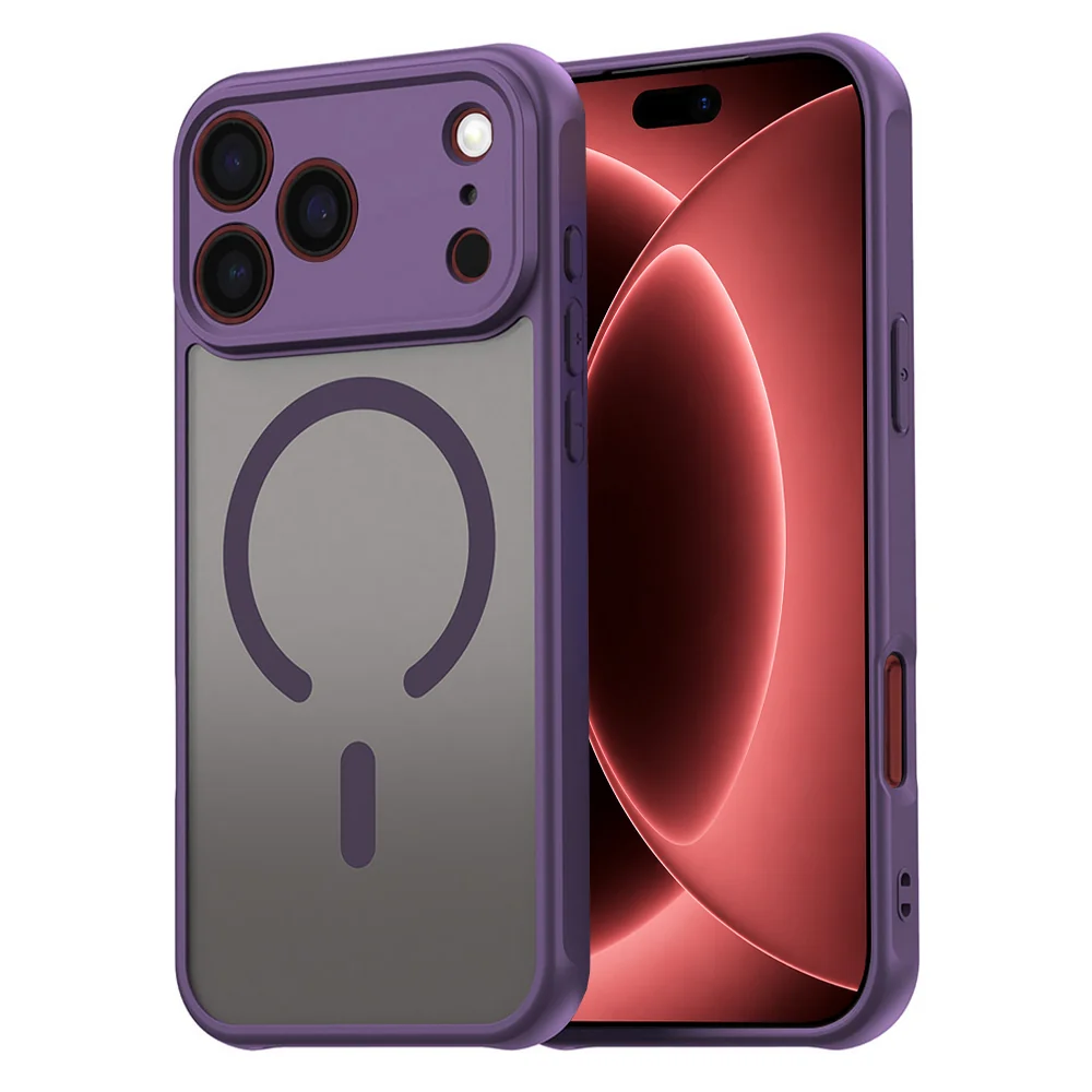 Custodia MagSafe per Apple iPhone 18 Pro Max / 17 Pro Max, Techsuit, HaloFrost II, Viola — 1