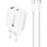 Caricabatterie da rete con cavo USB-C A6MaxL, 20W, 3A, 1 x USB-A - 1 x USB-C, Bianco