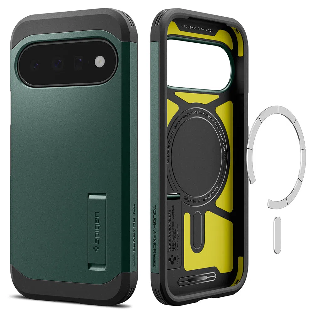 Custodia MagSafe per Google Pixel 11, Spigen, Tough Armor, Verde ACS11854 — 1