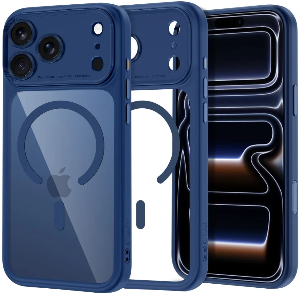 Custodia MagSafe per Apple iPhone 18 Pro Max / 17 Pro Max, Tech-Protect, MagPeak CC, Blu Navy — 1