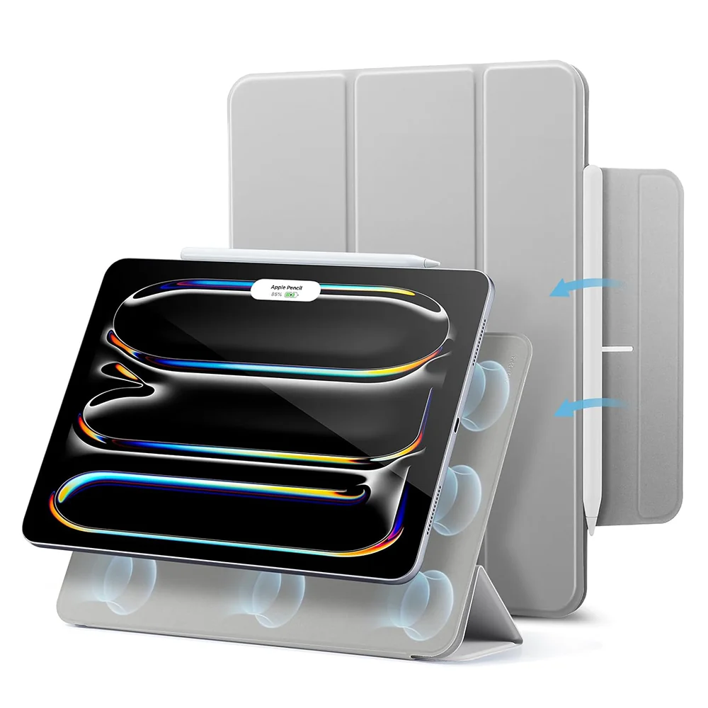 Custodia per Apple iPad Pro 13 (2024), ESR, Rebound, Grigio — 1
