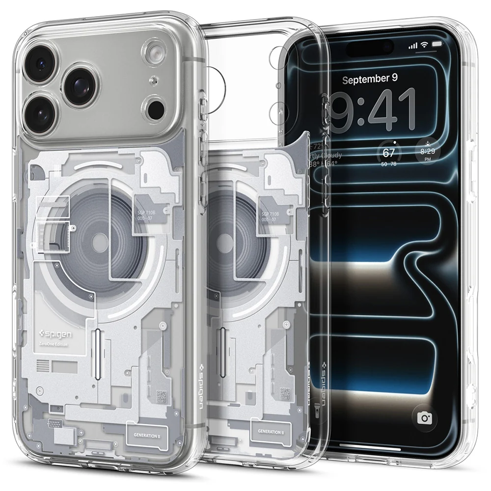 Custodia MagSafe per Apple iPhone 18 Pro / 17 Pro, Spigen, Ultra Hybrid Zero One, Bianca ACS12163 — 1