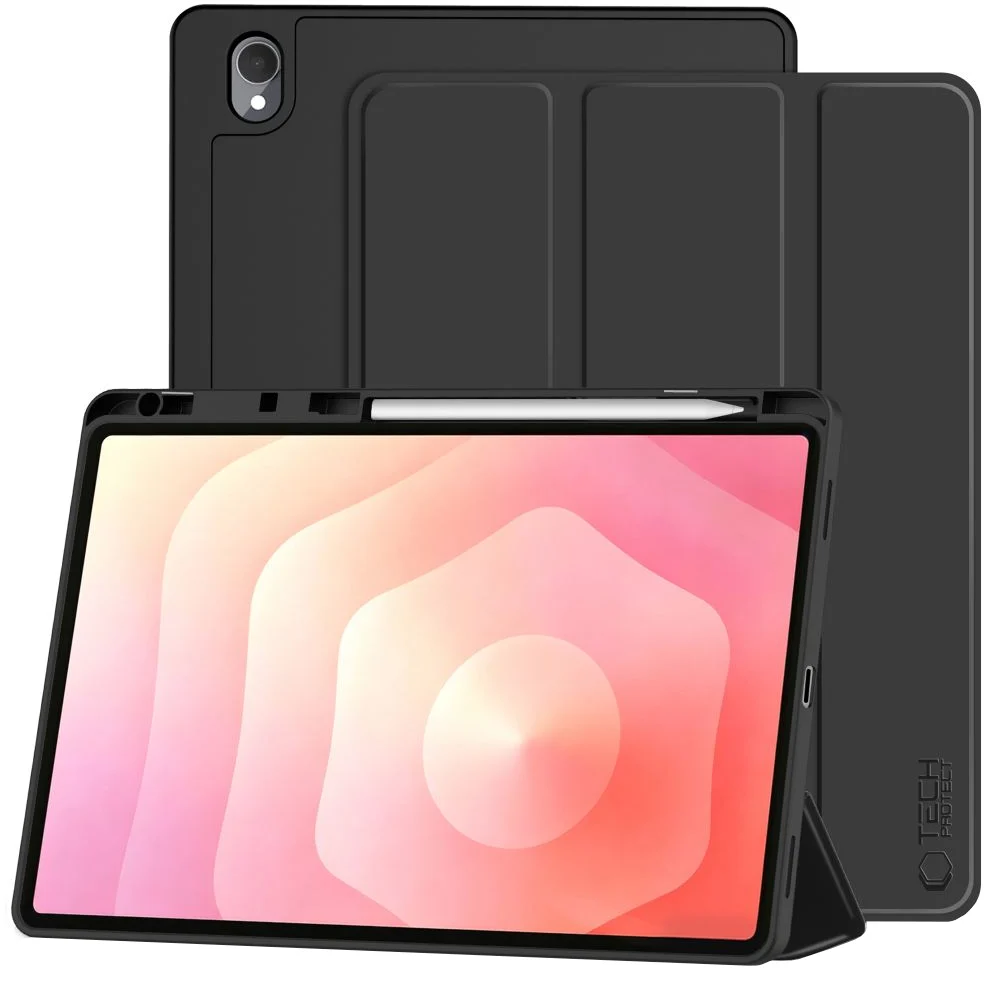 Custodia per Samsung Galaxy Tab S12 Plus, Tech-Protect, SC PEN, Nera — 1