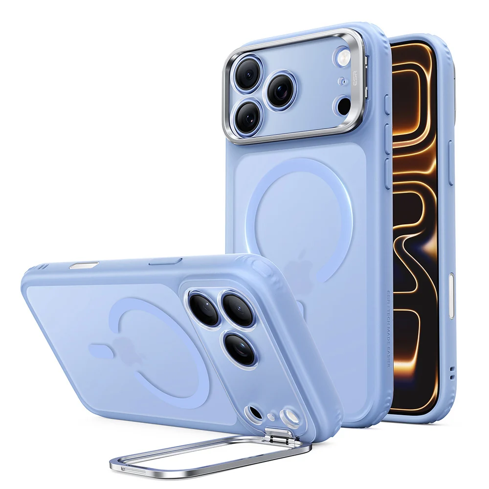 Custodia MagSafe per Apple iPhone 18 Pro Max / 17 Pro Max, ESR, Classic Hybrid Kickstand, Blu Satinato — 1