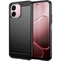 Custodia per Oppo A6 4G, Techsuit, Carbonio, Nera