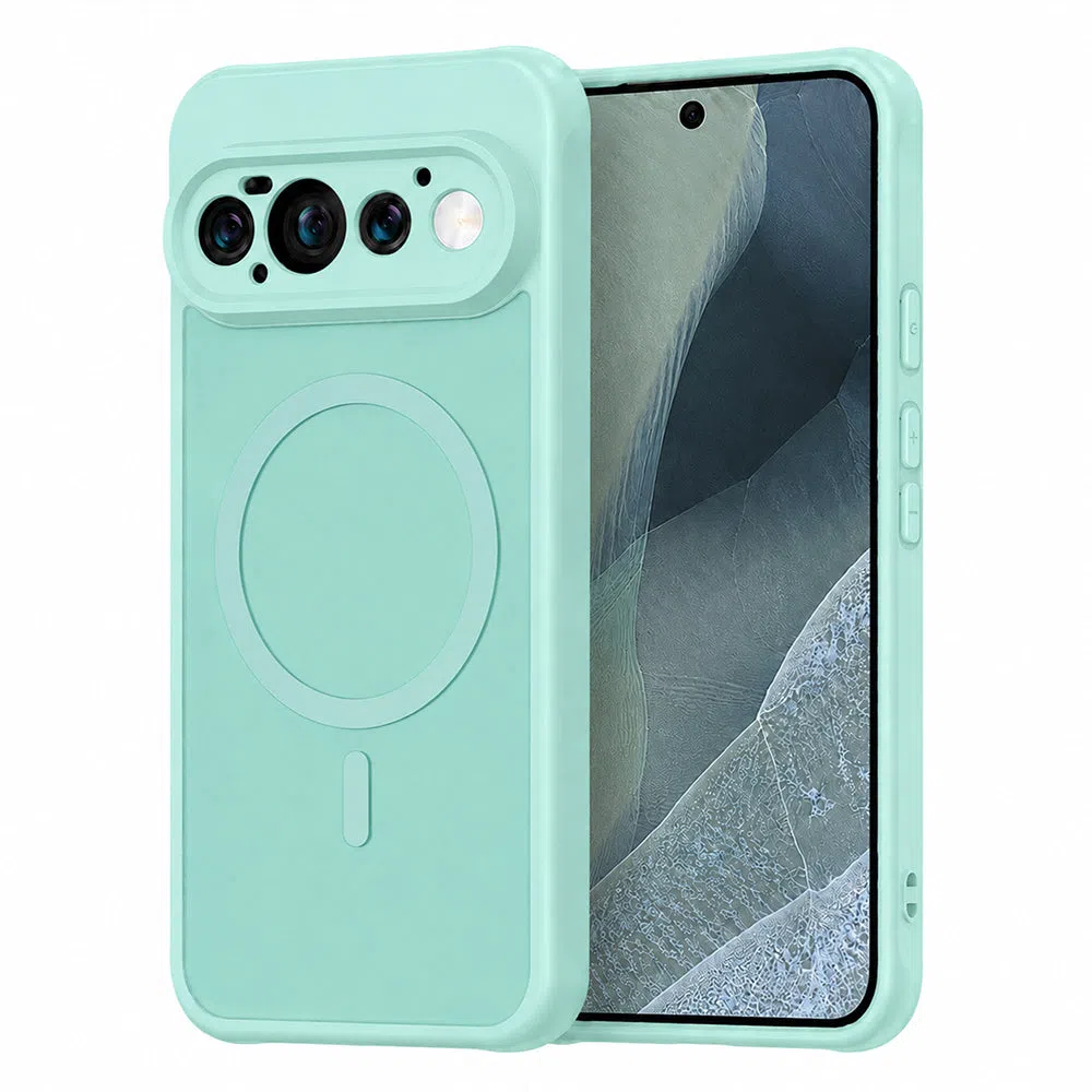 Custodia MagSafe per Google Pixel 11 Pro, Techsuit, HaloFrost II, Verde Chiaro — 1