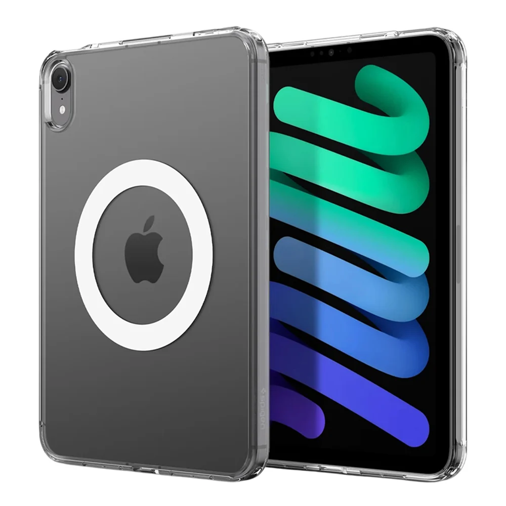 Custodia per Apple iPad mini 2024 / mini 2021, Spigen, Ultra Hybrid MagFit, Trasparente Bianca ACS11623 — 1