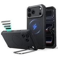 Custodia MagSafe per Apple iPhone 18 Pro Max / 17 Pro Max, ESR, Cyber Armor Kickstand, Nera