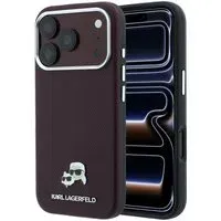 Custodia MagSafe per Apple iPhone 18 Pro Max / 17 Pro Max, Karl Lagerfeld, Grained KC Heads, Vinaccia