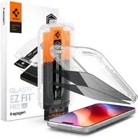 Pellicola protettiva per schermo Privacy Spigen GlastR EZ FIT Pro HD per Apple iPhone 18 Pro, Vetro Temperato, Full Glue, Set 2 pezzi AGL12027