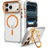 Custodia MagSafe per Apple iPhone 18 Pro / 17 Pro, Spigen, Ultra Hybrid Optik S, Trasparente Arancione ACS11923