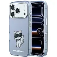Custodia MagSafe per Apple iPhone 18 Pro / 17 Pro, Karl Lagerfeld, IML Choupette Body Sketch Print, Blu