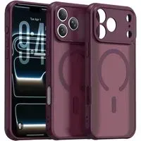 Custodia MagSafe per Apple iPhone 18 Pro / 17 Pro, Techsuit, HaloFrost II, Bordeaux Scuro