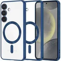 Custodia MagSafe per Samsung Galaxy S24 S921, Techsuit, Luxury Crystal, Blu Scuro