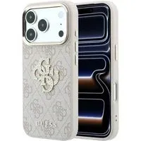 Custodia per Apple iPhone 18 Pro / 17 Pro, Guess, 4G Big Strass Logo, Rosa
