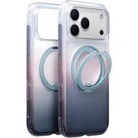 Custodia MagSafe per Apple iPhone 18 Pro / 17 Pro, Torras, Ostand O3 Air Gradient, Viola Arancione