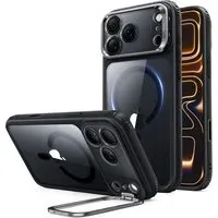 Custodia MagSafe per Apple iPhone 18 Pro Max / 17 Pro Max, ESR, Classic Hybrid Kickstand, Nera Trasparente