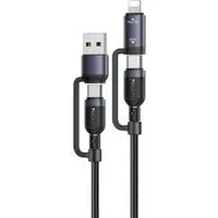 Cavo dati e ricarica USB-C / USB-A - USB-C / Lightning Yesido CA200, 60W, 1,2m, Nero